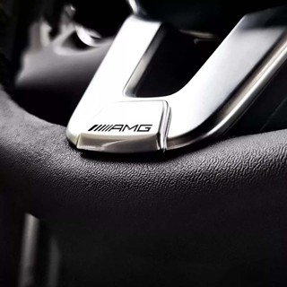 高品質汽車方向盤標誌裝飾貼紙適用於梅賽德斯 AMG W201 W124 W176 W204 W205 W203 W212
