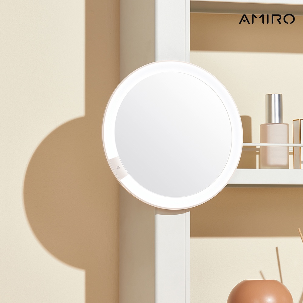 AMIRO覓光 旅行化妝LED高清日光包包鏡 小魔方/旅行化妝包/手拿包/化妝鏡/美妝鏡/LED鏡/隨身鏡/美妝鏡
