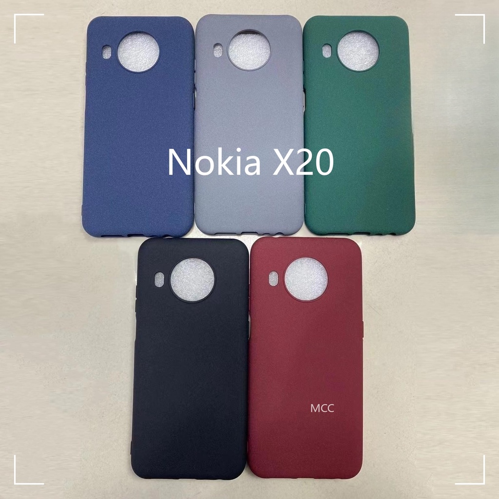 NOKIA 諾基亞 X20 手機殼啞光岩沙殼柔軟超薄超薄保護套磨砂簡約純色軟殼