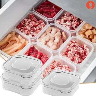 冰箱大容量食品分裝盒/方形蔬菜水果保鮮盒/透明塑料冷凍肉容器