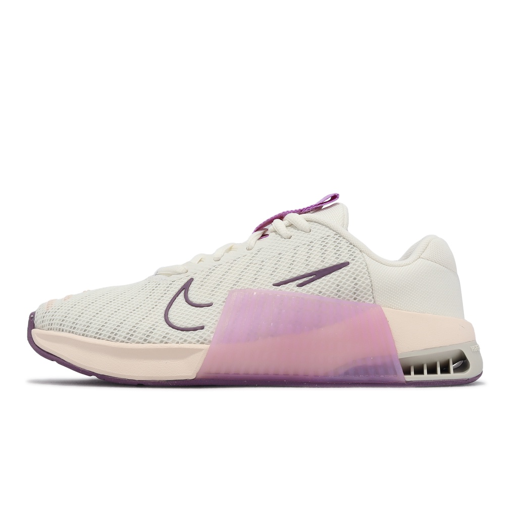 Nike 訓練鞋 Wmns Metcon 9 米白 紫 健身 重訓 舉重 女鞋 運動鞋 【ACS】 DZ2537-100