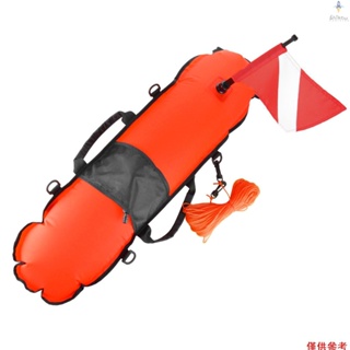 潛水漁獵充氣浮球魚獵捕魚浮標水面浮漂 橘色 （繩子顏色隨機）
