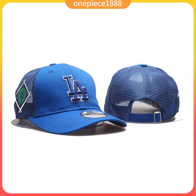 洛杉磯道奇隊 MLB 棒球帽 透氣網帽 藍 彎帽 鴨舌帽 防曬帽 男女通用 嘻哈帽 時尚配飾帽子防曬