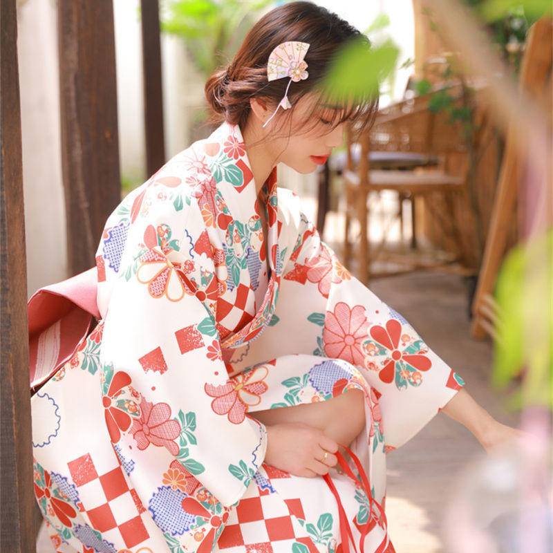 日式和風 日式浴衣 文藝復古風 小清新唯美少女連衣裙 旅拍改良式四季和服