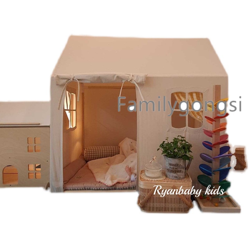 INS兒童可拆卸窗門簾帳篷 過家家閱讀角 寶寶室內玩具屋 遊戲帳篷