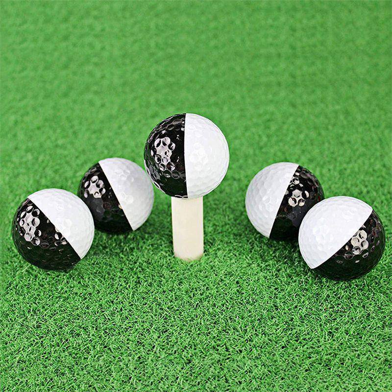 高爾夫球黑白球2層推杆練習 球標線分明 雙層球 禮品球 GOLF雙色球