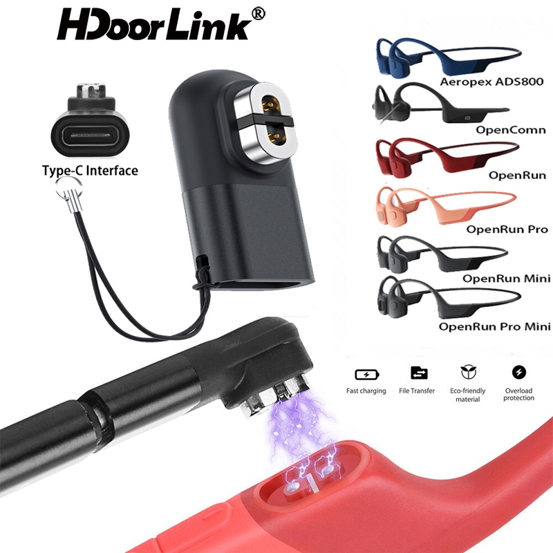 Hdoorlink 磁性充電器 USB C 充電適配器適用於 Aeropex AS800/OpenComm/OpenRu