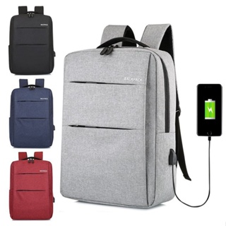 男士商務後背包通勤電腦背包usb時尚學生書包大容量旅行雙肩背包