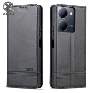 Xicci 適用於 Vivo Y36 4G/Y36 5G 手機殼,磁性皮革錢包卡槽翻蓋保護手機殼
