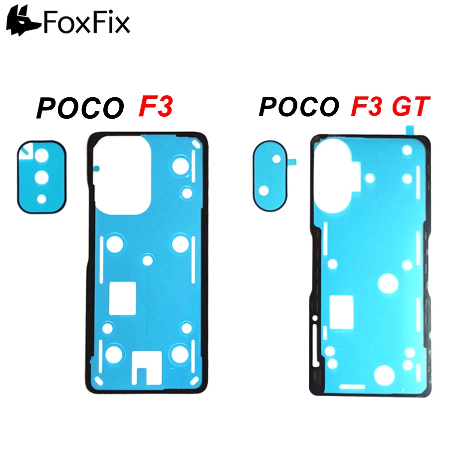 XIAOMI 2 套小米 Poco F2 Pro F3 GT 電池蓋貼紙後置攝像頭維修膠帶 M2012K11AG MZB