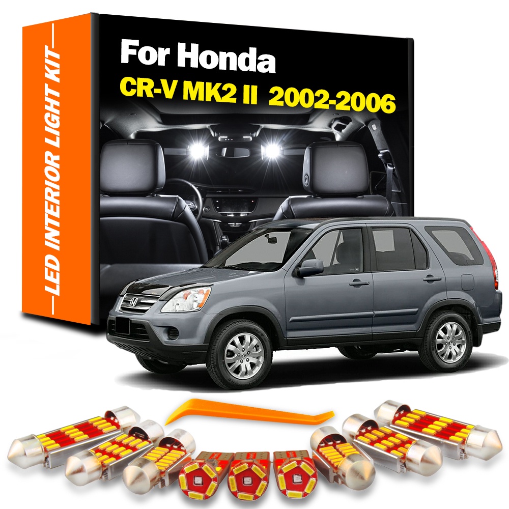 HONDA 8 件裝 LED 內部圓頂閱讀地圖燈泡套件適用於本田 CRV CR-V II MK2 2002 2003 2