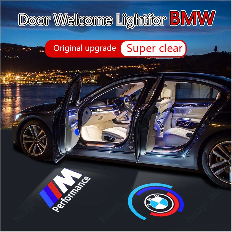 2 件裝 BMW LED 車門迎賓燈幻影標誌激光投影儀夜燈適用於 1 2 3 4 5 6 7 系列 X1 X2 X3 X