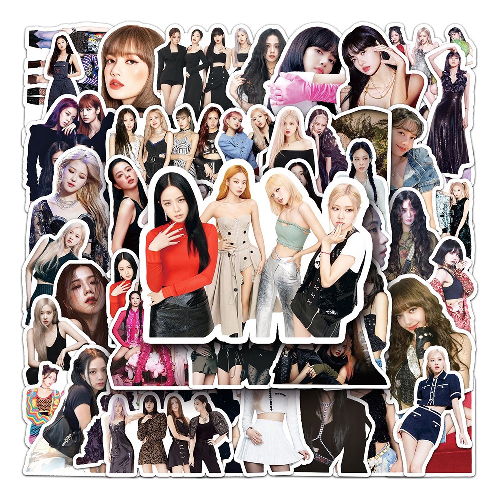 50 件裝 Blackpink 塗鴉貼紙,適用於韓國女團粉絲的 Diy 手機殼和行李箱