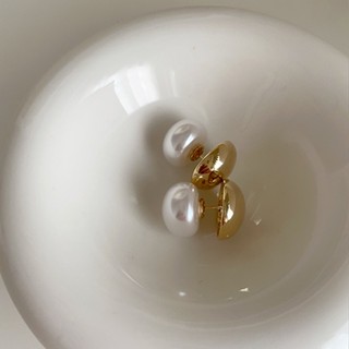 🌟Anya- 一款兩戴珍珠金屬耳環 韓國小眾設計復古個性簡約百搭耳環耳飾