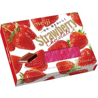 明治 草莓夾餡可可製品(26枚盒裝)(120g/盒)[大買家]