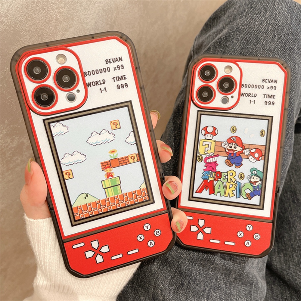 TIGER 可愛馬里奧Mario 手機支架 iphone手機殼 適用 iPhone15 14promax i13手機殼