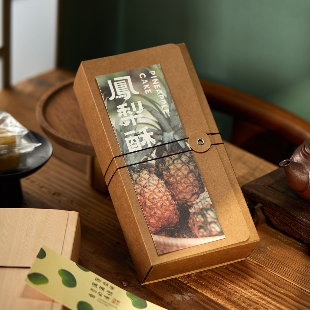 【現貨】原創鳳梨酥綠豆糕月餅蛋黃酥中式糕點包裝盒 空盒 餅乾曲奇6粒盒子
