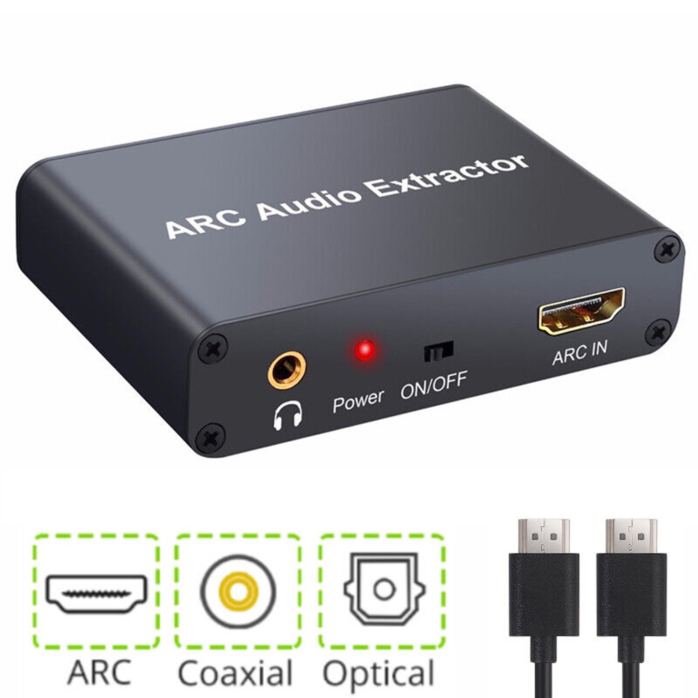 Hdmi ARC 音頻提取器適配器 Tendak 帶數字光纖 TOSLINK SPDIF/同軸和模擬 3.5mm L/R