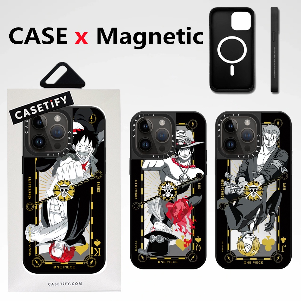 高品質磁性手機殼 CASETiFY【海賊王系列】適用於 iPhone 13 14 15 Pro Max Luffy Ac