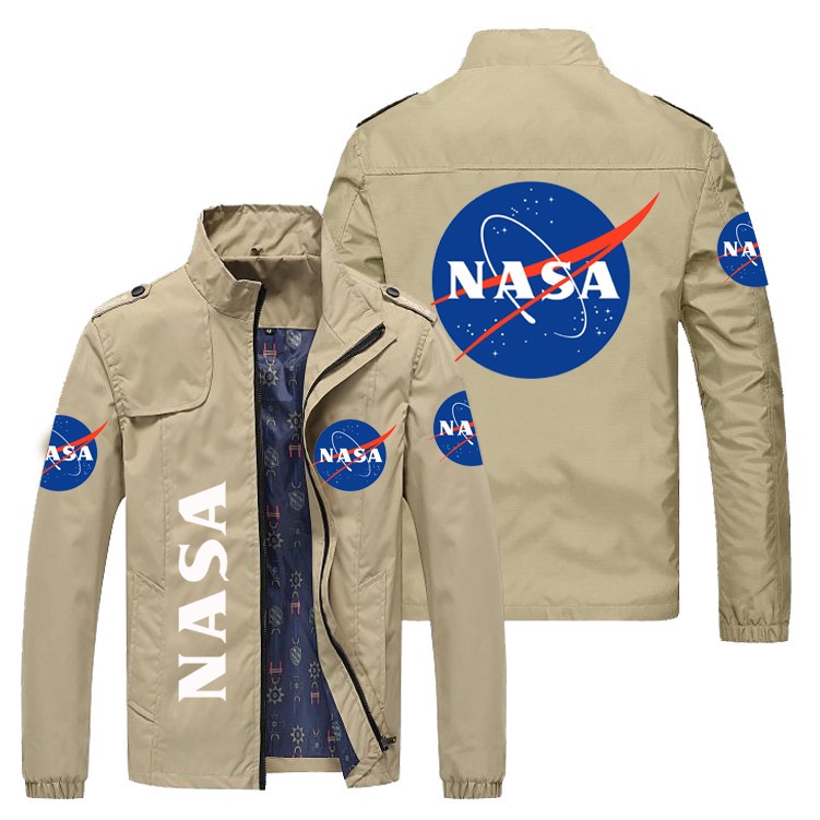 NASA LOGO夾克戶外寬鬆薄款小外套立領防風衣