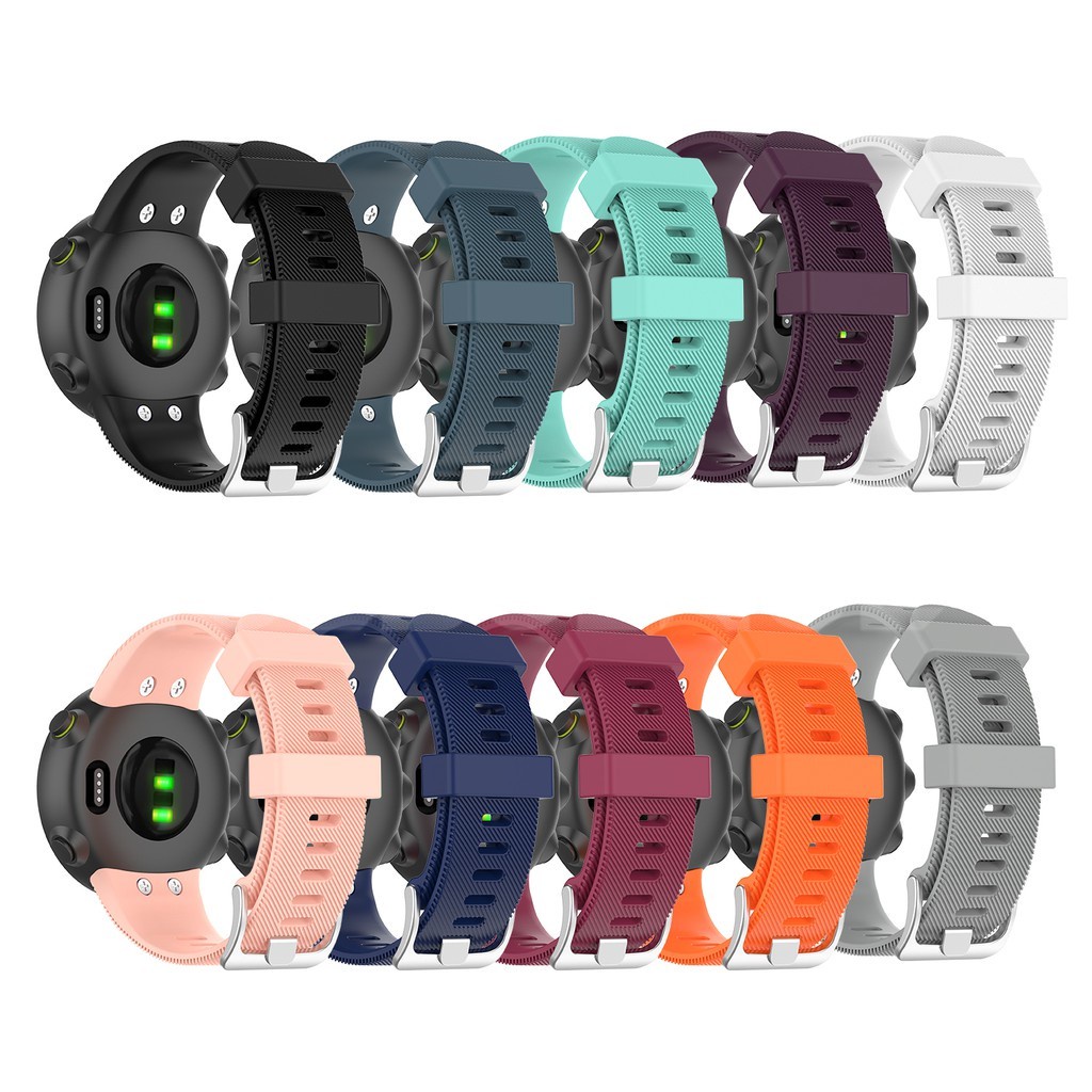 佳明Garmin Forerunner 45/45s智能手錶帶 矽膠錶帶 運動錶帶 替換腕帶 手錶配件
