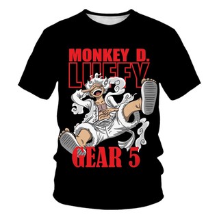 Luffy Gear 5 T恤衣服T恤動漫連體T恤卡通上衣