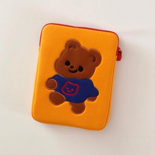 韓國ins小眾筆電內膽包 小熊可愛筆電包 iPad收納包 11/12/13寸pro/air通用 筆記本電腦包 平板保護套