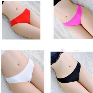 【限量買5送1 】性感女生內褲一片式冰絲無痕女生內褲 涼感內褲 性感三角內褲寬邊丁字褲 低腰無痕三角T褲內褲