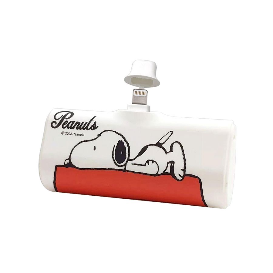 SNOOPY Lightning口袋充行動電源-大紅屋白 eslite誠品