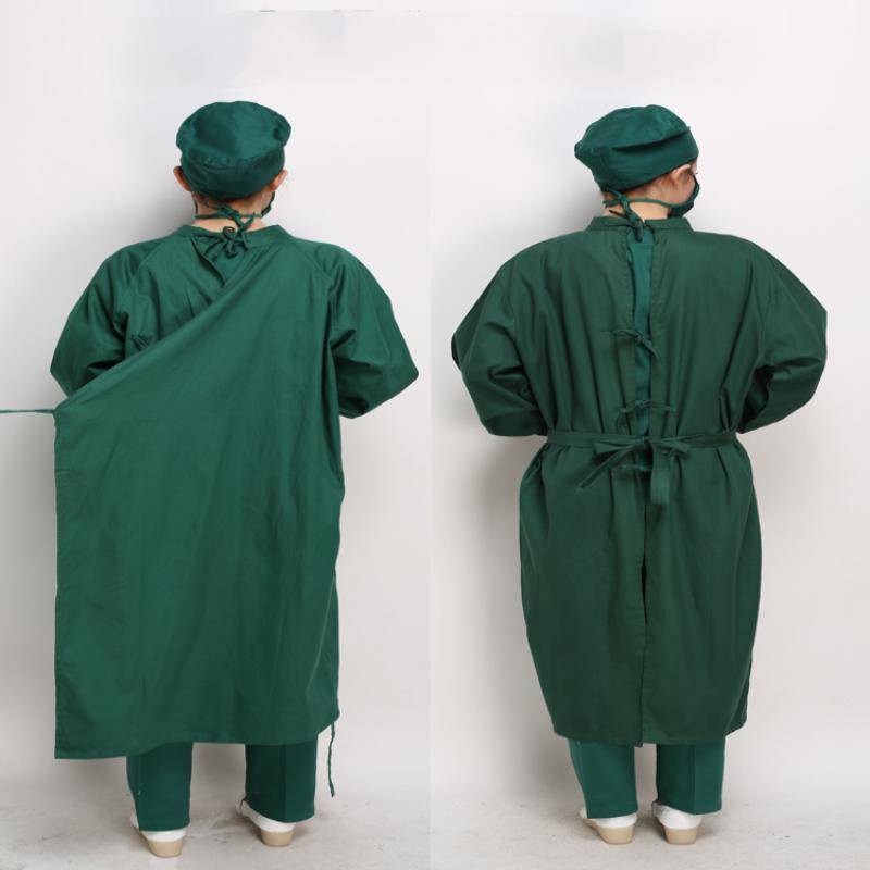 高端純棉手術服 包背墨綠淺藍醫生手術衣 實驗室 手術室 刷手服 洗手衣 醫生服 手術衣