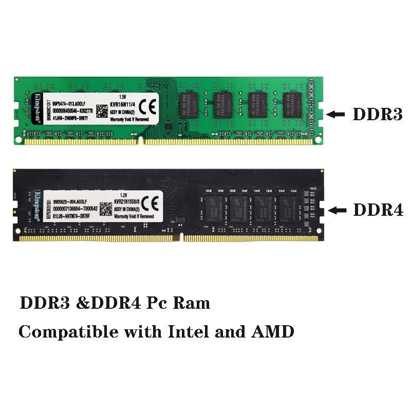 金士頓 DDR3 DDR4 1600MHZ 2400MHZ 2666MHz 8GB 16GB 台式機 RAM 內存 DI