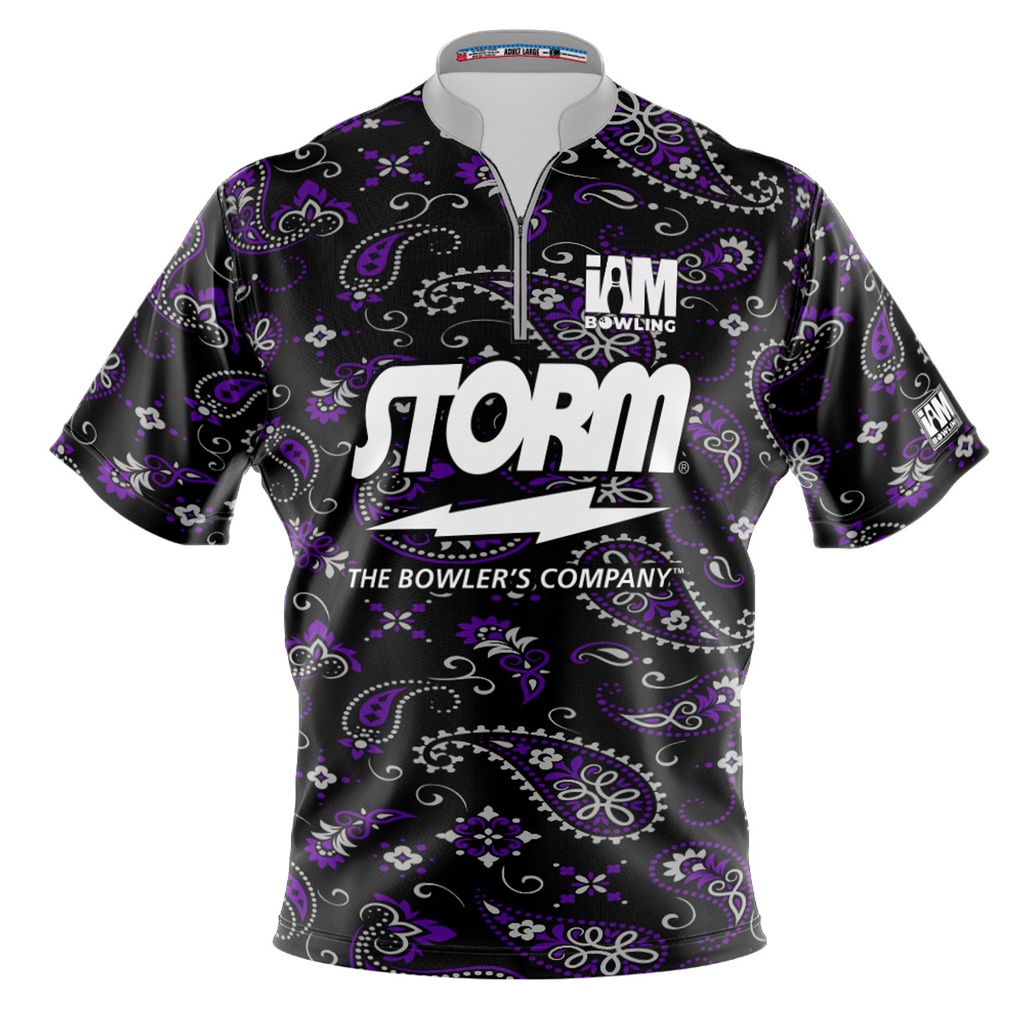 Storm DS 保齡球球衣 - 設計 2111-ST 3D 拉鍊領保齡球襯衫 DIY 名稱