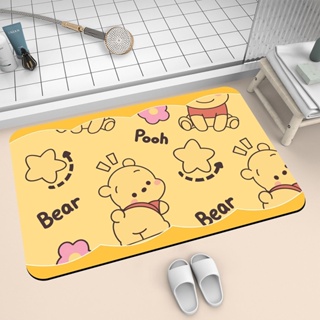 維尼熊硅藻泥吸水墊浴室防滑地墊廁所洗手間腳墊衛生間門口門墊 小熊維尼