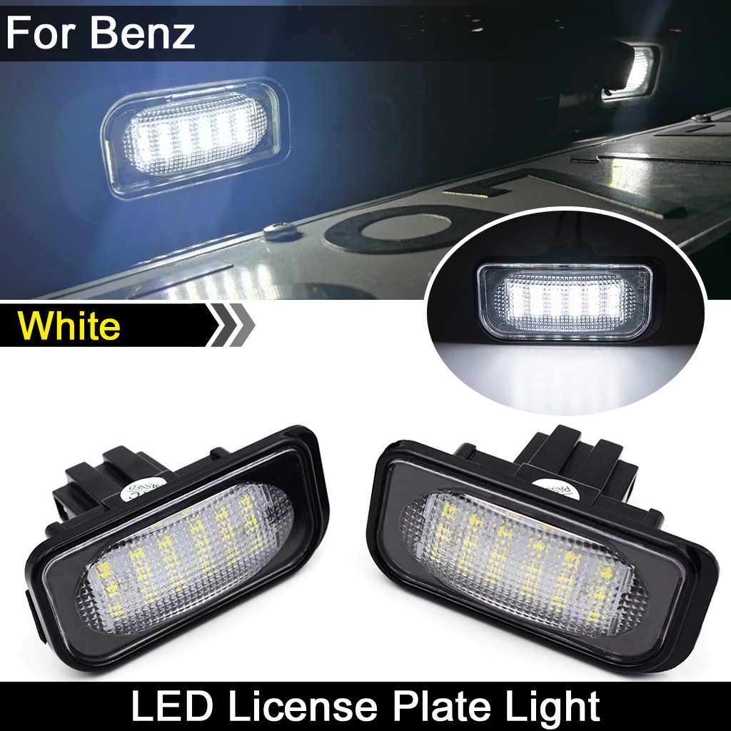 2 件白色 LED 牌照燈牌照燈適用於奔馳 C-CLASS W203 CLK Convertib A209 W209 C
