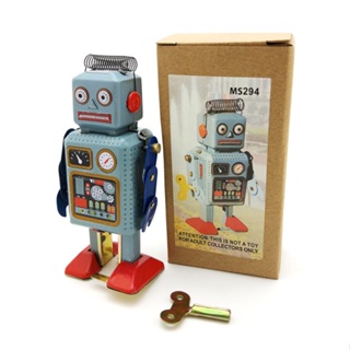懷舊復古 鐵皮玩具 機器人 懷舊玩具 個性擺件 收藏工藝品 玩具工人
