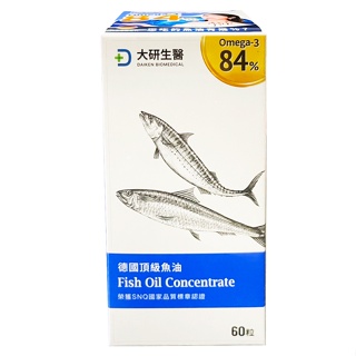 大研生醫 德國頂級魚油膠囊 60粒(60粒/瓶)[免運][大買家]