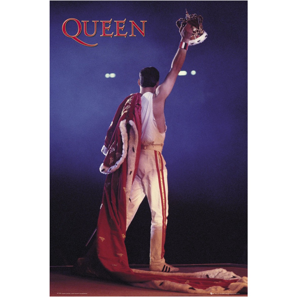 【皇后樂團】1985年溫布利球場演唱會 佛萊迪背影海報/QUEEN
