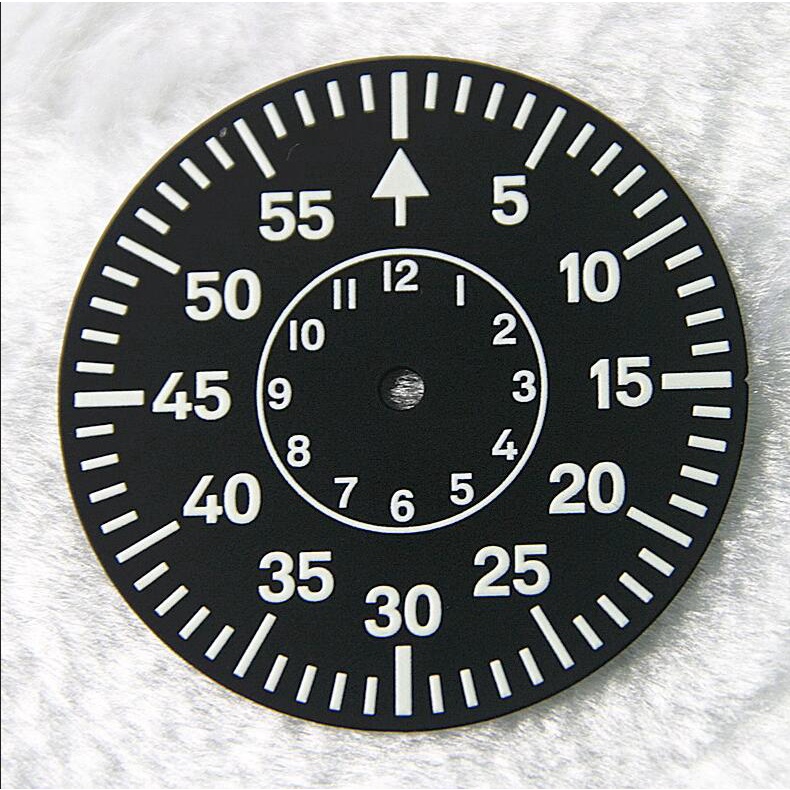 38.9 毫米手錶錶盤綠色夜光錶盤適用於 ETA 6497 6498 ST36 的手錶錶盤