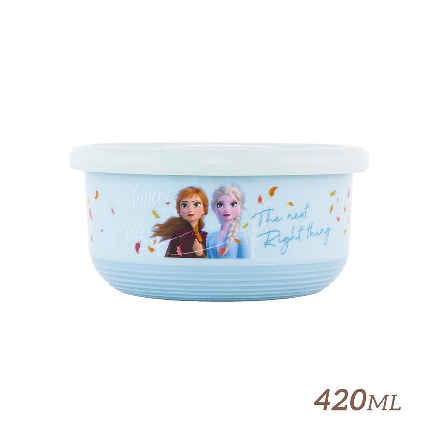 HOUSUXI迪士尼冰雪奇緣系列不鏽鋼雙層隔熱碗/ 420ml eslite誠品