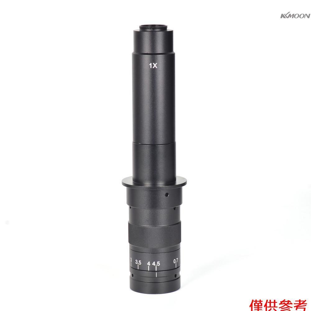 KKmoon 工業相機鏡頭 工業電子顯微鏡鏡頭 光學放大鏡頭 25mm接口直徑 0.7X-4.5X 放大倍率 300X