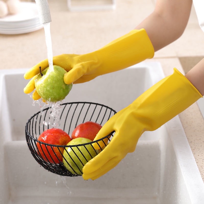 🔥熱賣🔥乳膠手套加厚耐磨防水洗碗洗碗手套家用廚房工業專用勞保橡膠防滑