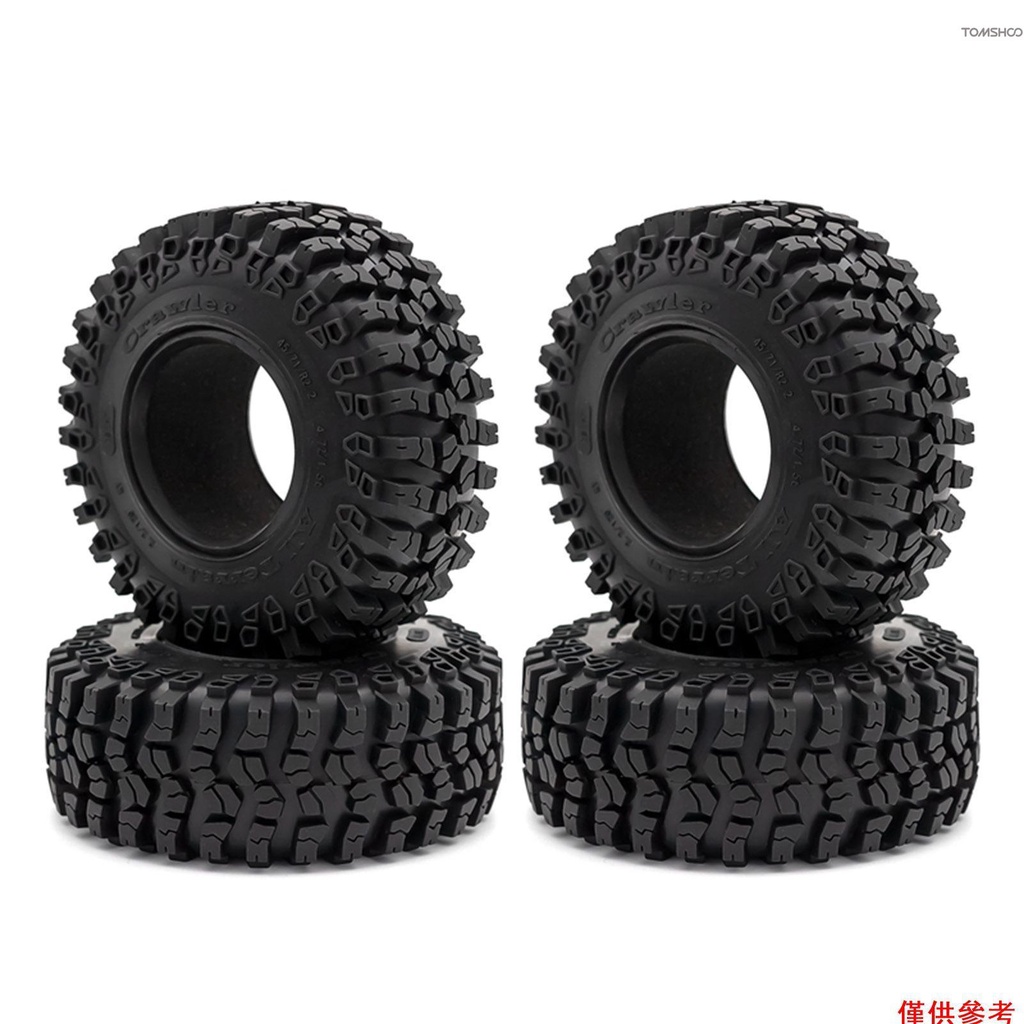 遙控輪胎 2.2 英寸橡膠輪胎 4 件替換 TRAXXAS-4 SCX10 90046 90047 RR10 90048