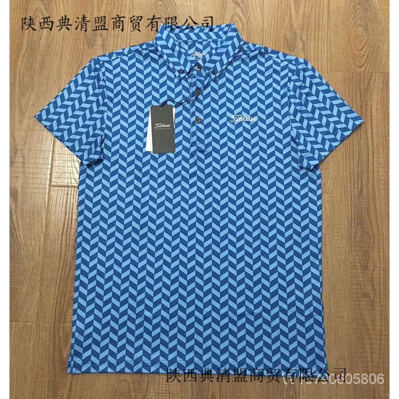 2023熱賣出口日韓Titleist高爾夫男裝短袖T恤時尚運動印花彈力速乾可訂製