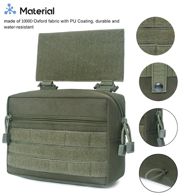 Luc 1000D 尼龍戶外 Molle 包實用 EDC 工具腰包戰術醫療急救袋手機套袋,適合遠足露營