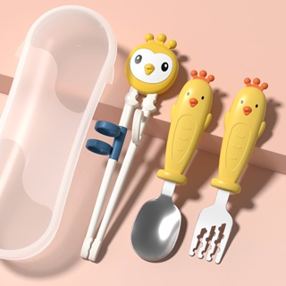 兒童餐具嬰幼兒童筷子訓練筷寶寶學習筷家用叉子勺子筷子餐具套裝