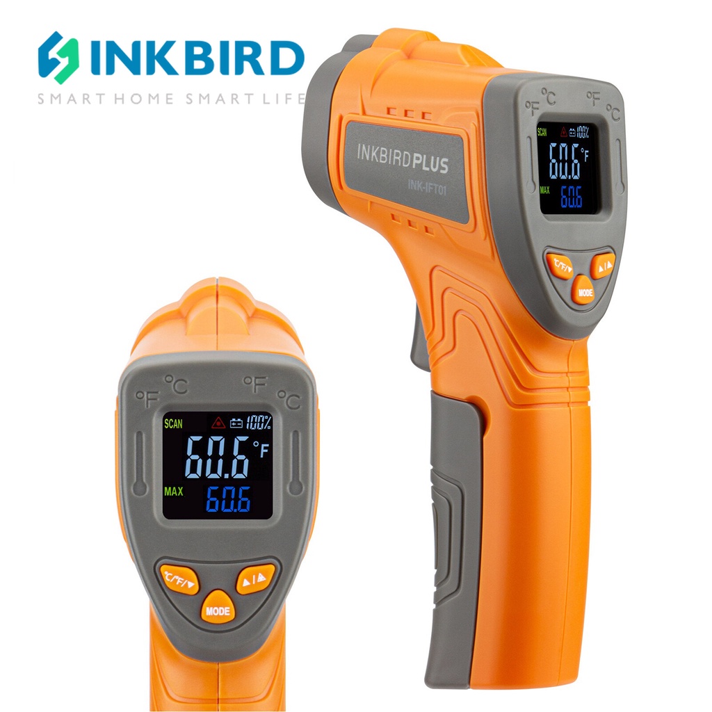 Inkbird INK-IFT01 數字溫度計激光紅外溫度計非接觸式數字溫度計溫度讀數工業溫度檢測即時讀取