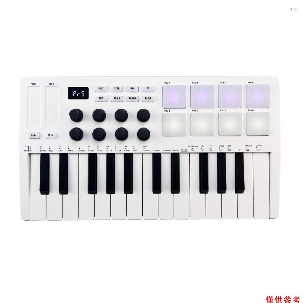 Yot M-VAVE 25 鍵 MIDI 控制鍵盤迷你便攜式 USB 鍵盤 MIDI 控制器,帶 25 個速度敏感鍵 8