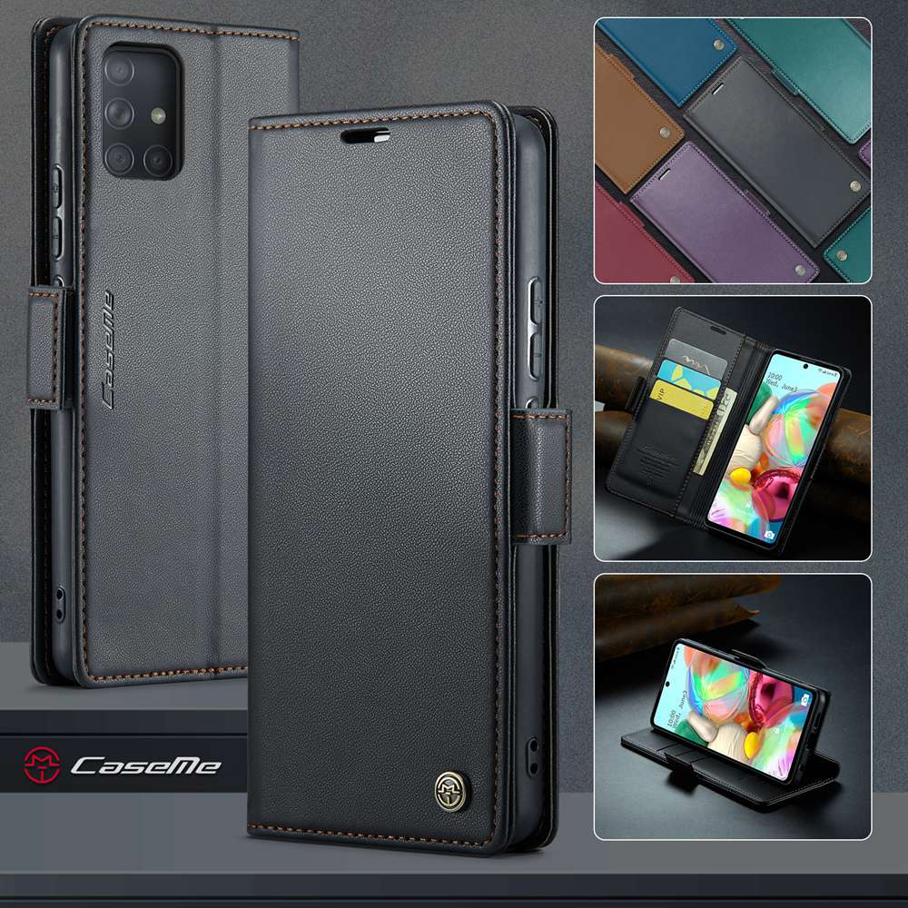 Caseme RFID 防盜刷 錢包款 皮套 三星 Galaxy A71 4G 手機殼 掀蓋 支架 插卡 保護殼