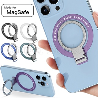 [精選]超薄手機指環架/懶人旋轉環手機支架/360° 適用於 MagSafe 的可旋轉背貼支架/可折疊隱形手機支架