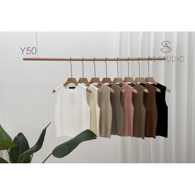 女式無袖上衣作為工作室 Y50 紮染針織上衣進口曼谷當代休閒風格